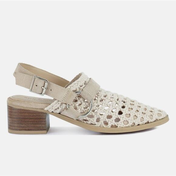 [H148] RAG & CO [ROSALIE] Off White Block Heeled Sandal, Size 9 - Picture 3 of 15